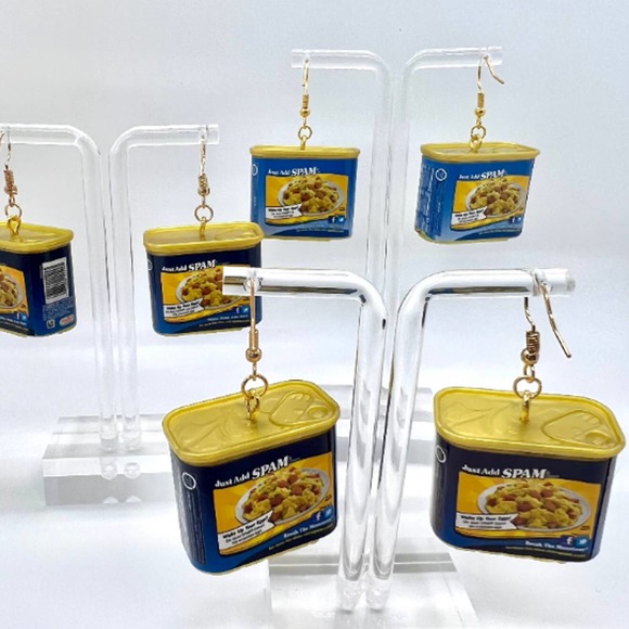 Spam Earrings - Meat Earrings - Mini Brands Earrings - Food Earrings - Picture 3 of 9